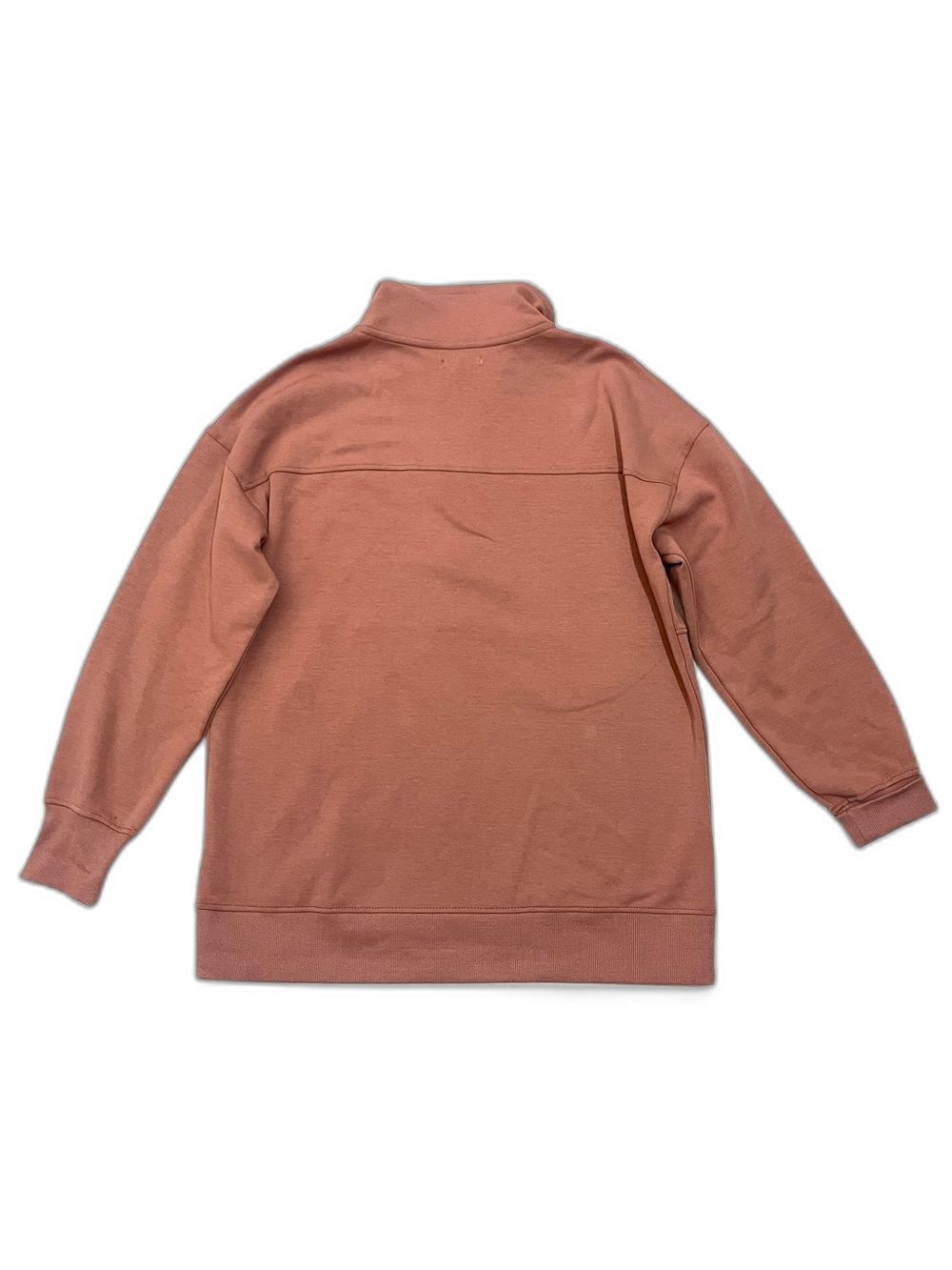 Maurices Dusty Rose Quarter-Zip Pullover Sweatshirt Cuffed Sleeve Women’s Medium - Picture 15 of 15